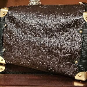 Elegant Monogram Brown Bag with Gold Details